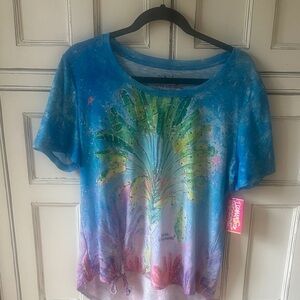 🌴Blue, purple snd pink  Graphic Women's Tee